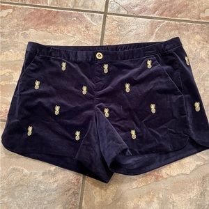 Lilly Pulitzer Velvet Shorts